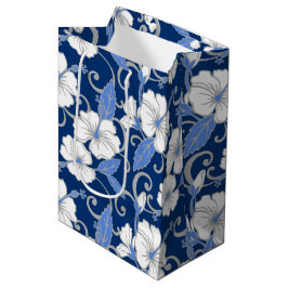 SACOLA PARA PRESENTES MÉDIA SONHO POLINÉSIO (AZUL)