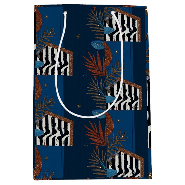 Sacola Para Presentes Média Sophisticated Luxury African Asian Caribbean  (Frente)