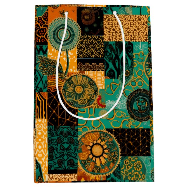 Sacola Para Presentes Média Sophisticated Soulful Holidays (Frente)