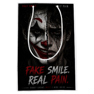 Sacola Para Presentes Média “Sorriso Falso, Dor Real: A Verdade por trás do Ho