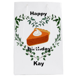 Sacola Para Presentes Média Sorvete de Bolo Verde de Fundo Branco