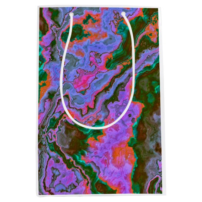 Sacola Para Presentes Média Sour Marble (Frente)