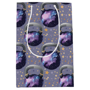 Sacola Para Presentes Média Space Galaxy Kettlebell