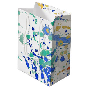 Sacola Para Presentes Média Splatters da pintura da aguarela