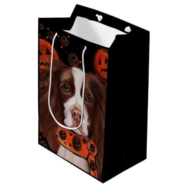 Sacola Para Presentes Média Springer Spaniel Inglês        (Frente inclinada)