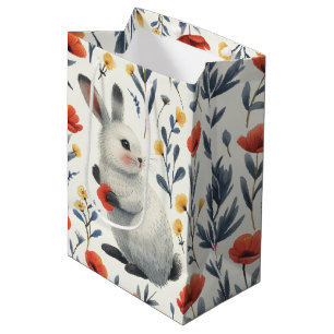 Sacola Para Presentes Média Springtime Bunny