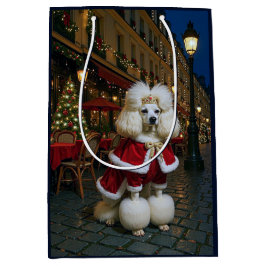 Sacola Para Presentes Média Standard Poodle Holiday 