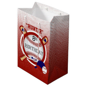Sacola Para Presentes Média Star o aniversário do jogador de beisebol -