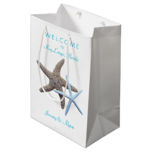 Sacola Para Presentes Média Starfish Key Largo Weekend Wedding
