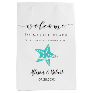 Sacola Para Presentes Média Starfish Welcome Bag, convidados do casamento de d