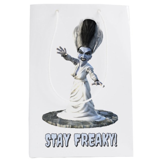 Sacola Para Presentes Média Stay Freaky! Bride of Frankenstein (Frente)