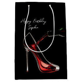 Sacola Para Presentes Média Stiletto e Wine Gift Bag