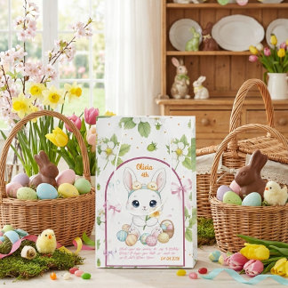 Sacola Para Presentes Média Strawberry Gaze Bunny - Cute Anime Eyes & Ribbon