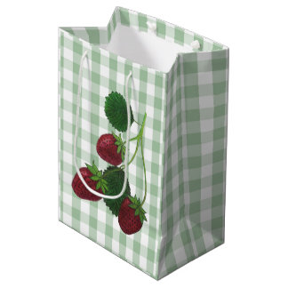 Sacola Para Presentes Média Strawberry Gift Bag