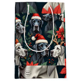 Sacola Para Presentes Média Stunning Great Dane Christmas Gift Bag