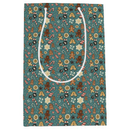 Sacola Para Presentes Média Sugarplum Swirls