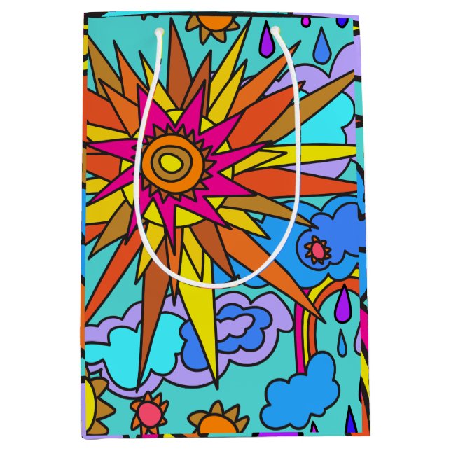 Sacola Para Presentes Média Sunshine and Rainbows Gift Bag (Frente)