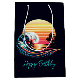 Sacola Para Presentes Média Surfar no Sunset