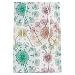 Sacola Para Presentes Média Suspiro de Dandelion Whimsical - Botânica Pastel
