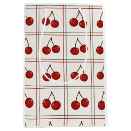 Sacola Para Presentes Média 🎁 Sweet Cherry Holiday Gift Wrap Collection