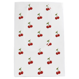 Sacola Para Presentes Média 🍒 Sweet Cherry Minimal Elegant Tissue Paper