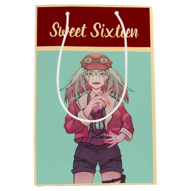 Sacola Para Presentes Média Sweet Sixteen Anime, VTuber (Frente)