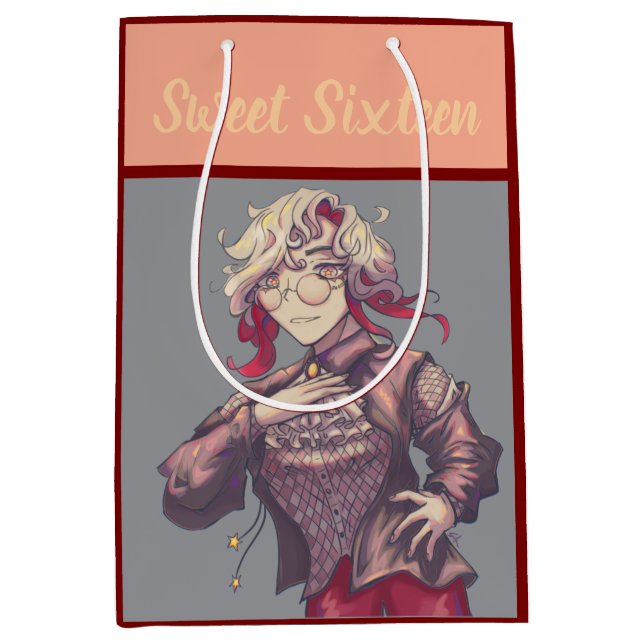 Sacola Para Presentes Média Sweet sixteen, Citrine anime (Frente)