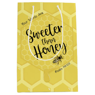 Sacola Para Presentes Média Sweeter Than Honey