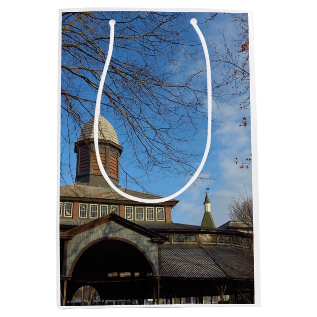 Sacola Para Presentes Média Tabernacle and Church Steeple - Martha's Vineyard (Frente)