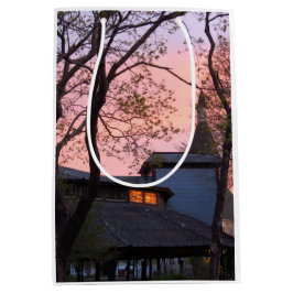 Sacola Para Presentes Média Tabernacle and Church Sunrise - Martha's Vineyard