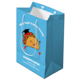 Sacola Para Presentes Média Taco Bout a Excelente Future Graduation Gift Bag