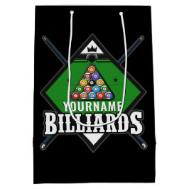 Sacola Para Presentes Média Tacos de bilhar personalizados com NOME Prateleira