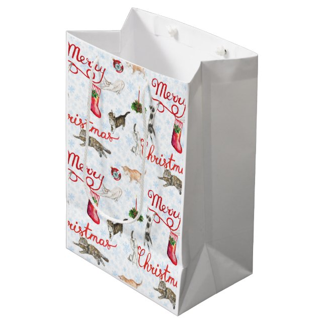 Sacola Para Presentes Média Tantos Gatinhos (Frente inclinada)