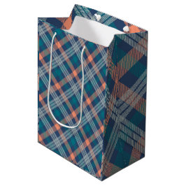 Sacola Para Presentes Média Tartan de multicores de tendência