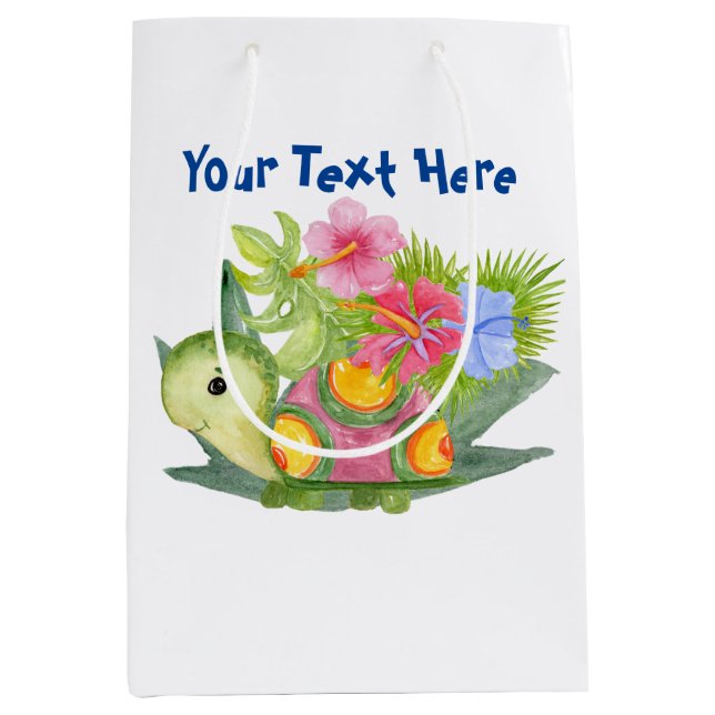 Sacola Para Presentes Média Tartaruga (Frente)