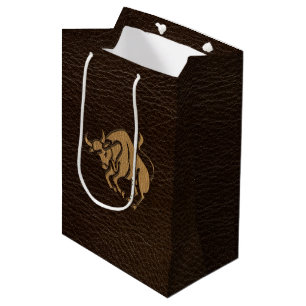 Sacola Para Presentes Média Taurus do Couro-Olhar