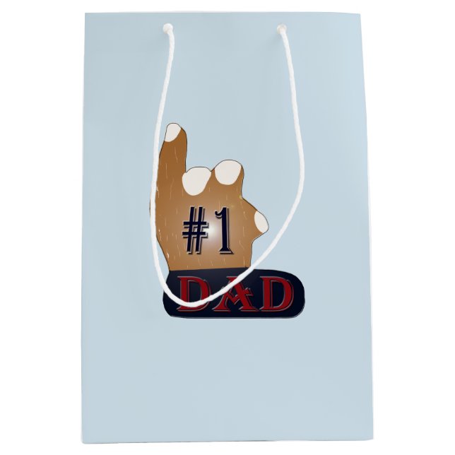 Sacola Para Presentes Média Teak Ebony do Pai nº 1 (Frente)