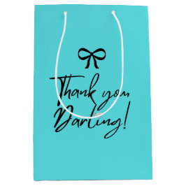 Sacola Para Presentes Média Teal & Diamond