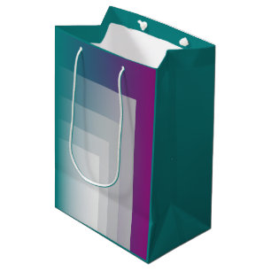 Sacola Para Presentes Média Teal magenta gray