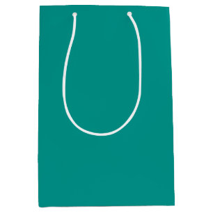 Sacola Para Presentes Média Teal Sólido Verde