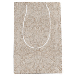 Sacola Para Presentes Média Tecido Quântico - Neutro Quente