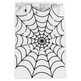 Sacola Para Presentes Média Teia de Aranha Assustadora de Halloween