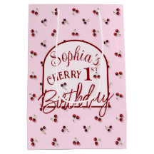 Tema Cereja Primeiro Aniversário Gift Bag