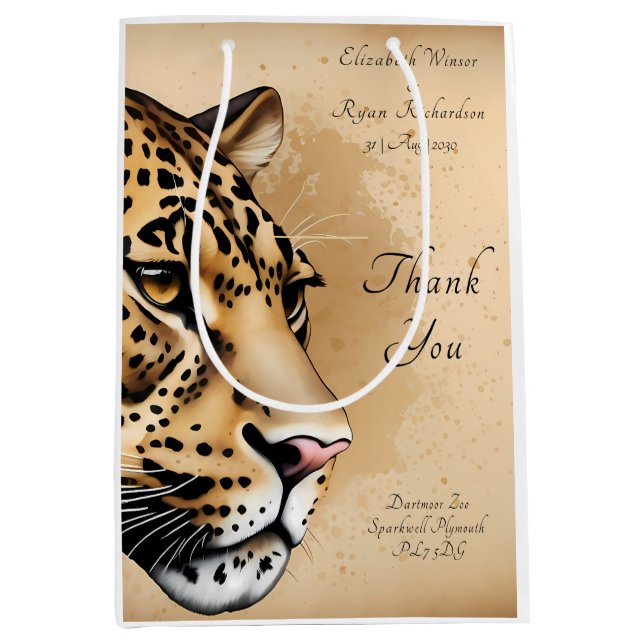 Sacola Para Presentes Média Tema de casamento inspirado na natureza (Frente)