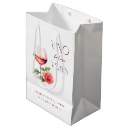 Sacola Para Presentes Média Tema de Vinho Rosé Vino Antes dos Votos para Chá d