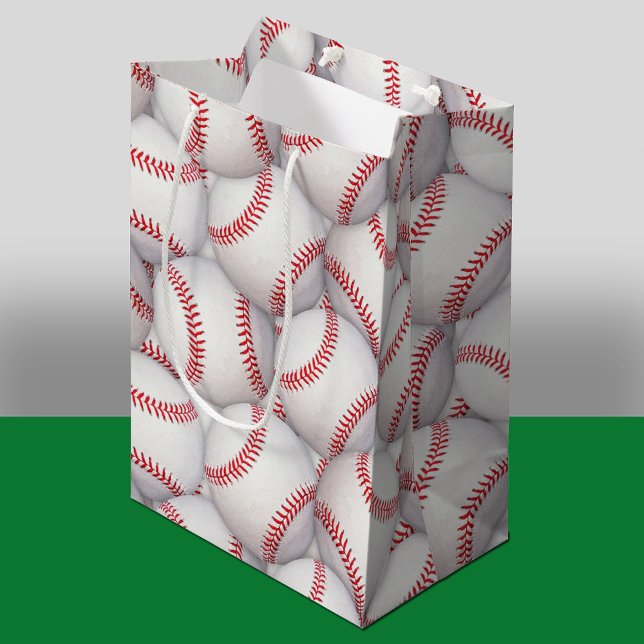 Sacola Para Presentes Média Tema Esportivo Baseball Gift Bag de Aniversário (Criador carregado)