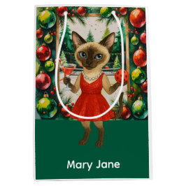 Sacola Para Presentes Média Temo de Natal da Pickleball