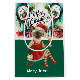 Sacola Para Presentes Média Temo de Natal da Pickleball