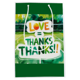 Sacola Para Presentes Média Tênis tribunal com amor e obrigados