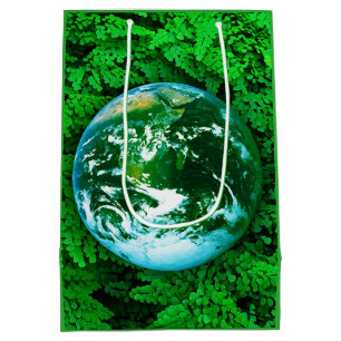 Sacola Para Presentes Média Terra verde - consciência ecológica